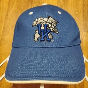 Kentucky Wildcats Hat Cap Adult Strapback Blue UK College Football Signatures